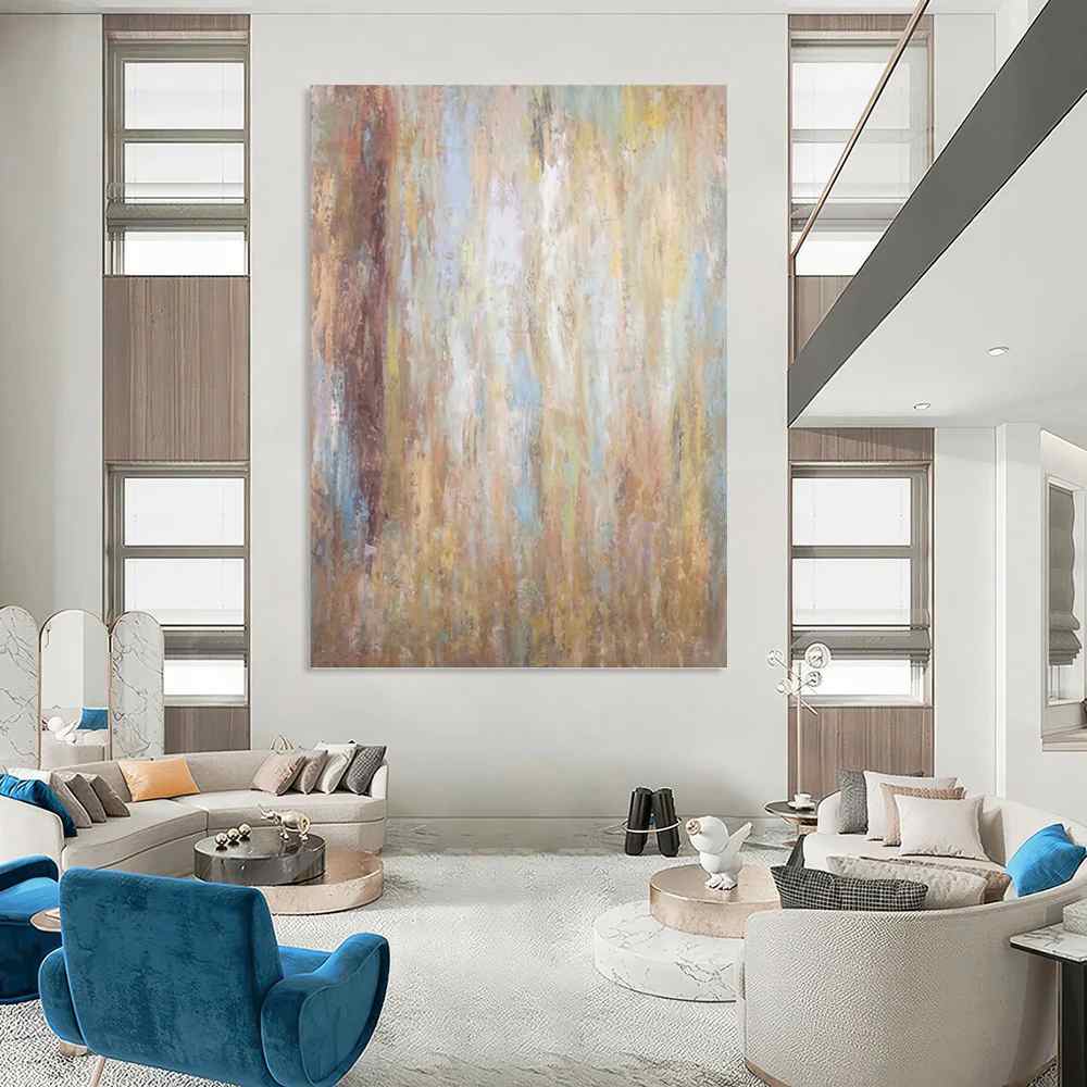 Abstract_Textured_Canvas_Painting_Softly_Artwork_N09UM wall art